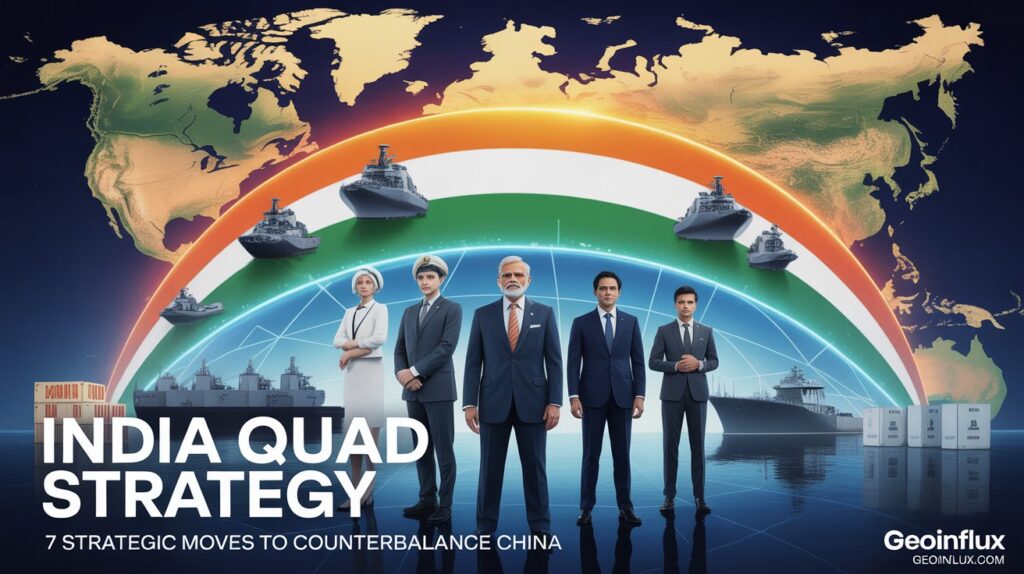 India QUAD Strategy: Explore India's QUAD strategy in the Indo-Pacific, 7 powerful diplomatic and defence moves that balance China's rise while preserving regional ties.