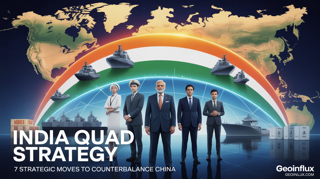 India QUAD Strategy: Explore India's QUAD strategy in the Indo-Pacific, 7 powerful diplomatic and defence moves that balance China's rise while preserving regional ties.